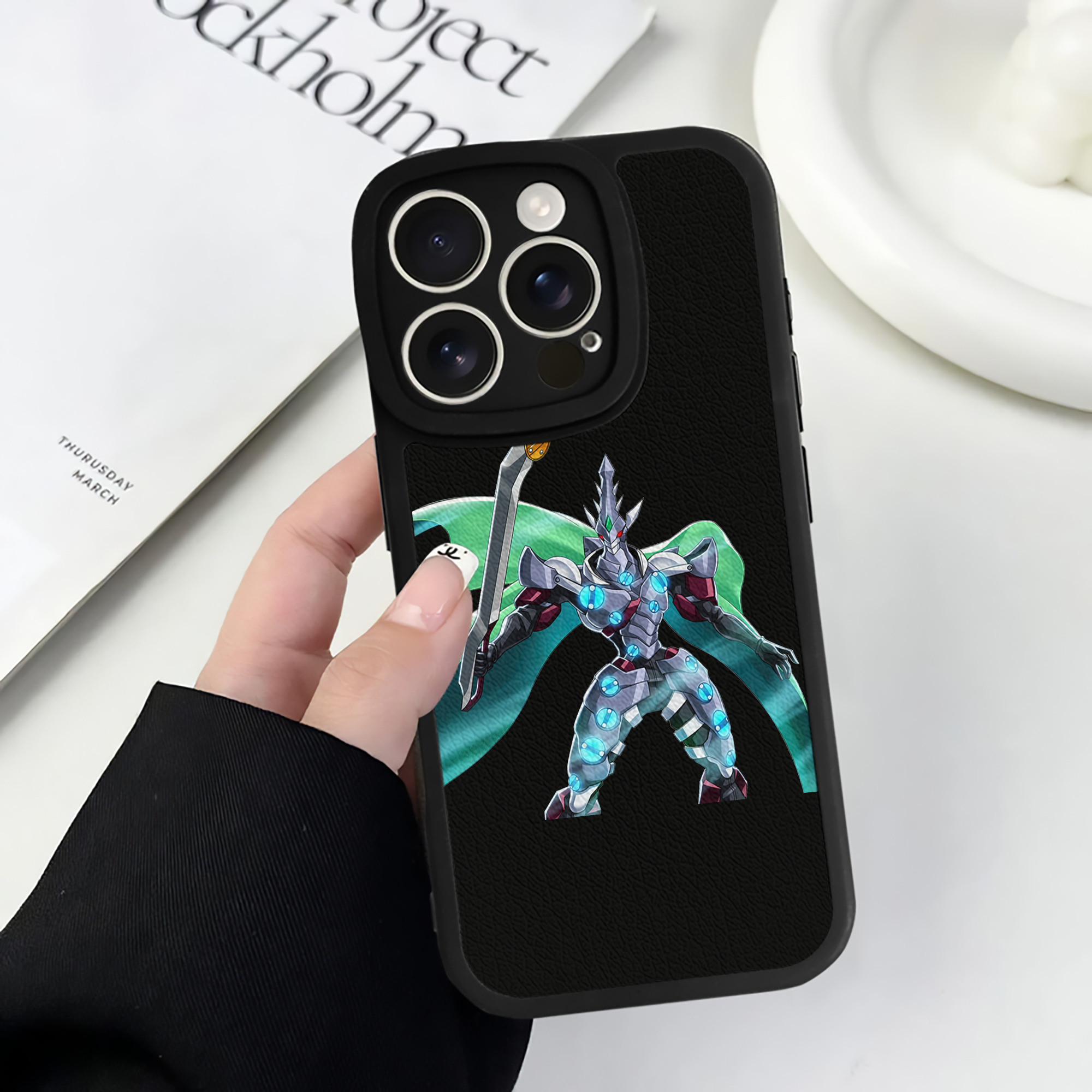 （画像用） 遊☆戯☆王 Yu-Gi-Oh! 【iPhone 16シリーズ対応】シリコンスマホケース（レザー調） 材質：シリコン